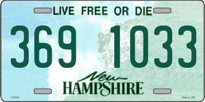 NH license plate 3691033