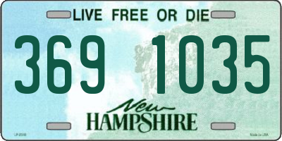 NH license plate 3691035