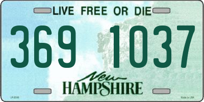 NH license plate 3691037