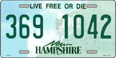 NH license plate 3691042
