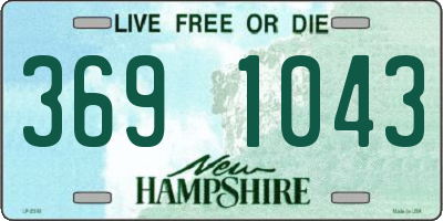NH license plate 3691043