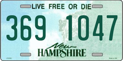 NH license plate 3691047