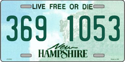 NH license plate 3691053