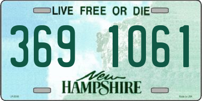 NH license plate 3691061