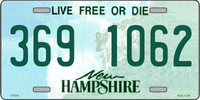 NH license plate 3691062