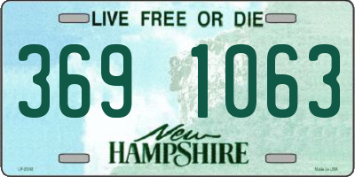 NH license plate 3691063