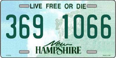 NH license plate 3691066