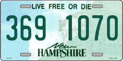 NH license plate 3691070