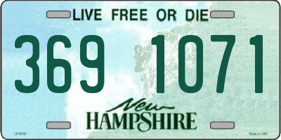 NH license plate 3691071