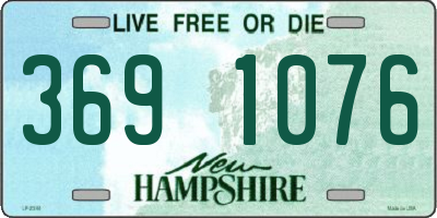 NH license plate 3691076
