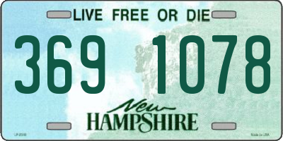 NH license plate 3691078