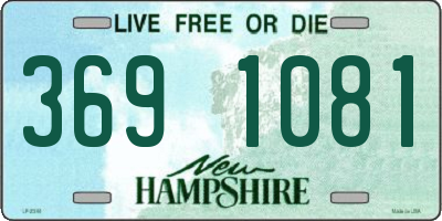 NH license plate 3691081