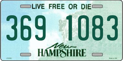 NH license plate 3691083