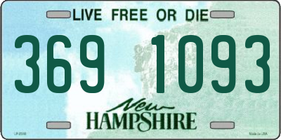 NH license plate 3691093