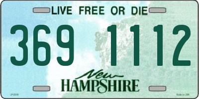 NH license plate 3691112