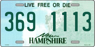 NH license plate 3691113