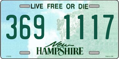 NH license plate 3691117