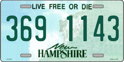 NH license plate 3691143