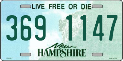 NH license plate 3691147