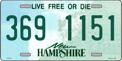 NH license plate 3691151