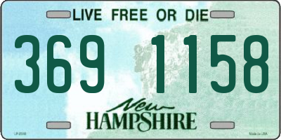 NH license plate 3691158