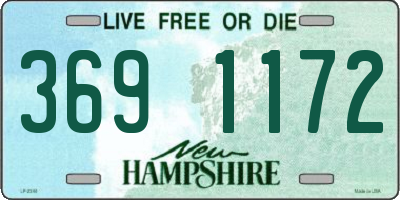 NH license plate 3691172