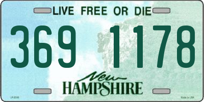 NH license plate 3691178