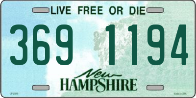 NH license plate 3691194