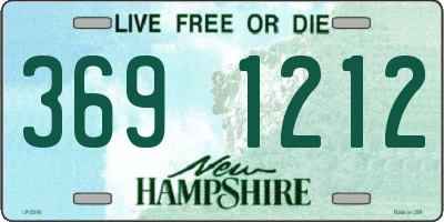 NH license plate 3691212