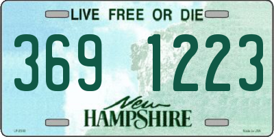 NH license plate 3691223