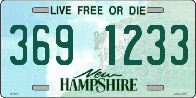 NH license plate 3691233