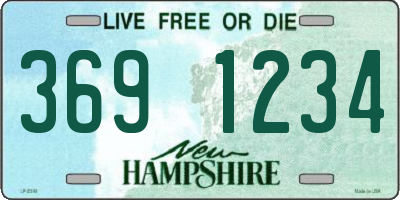 NH license plate 3691234