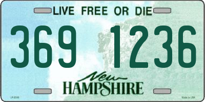 NH license plate 3691236