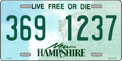 NH license plate 3691237