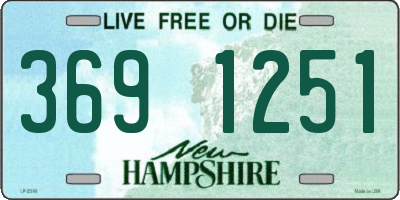 NH license plate 3691251
