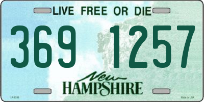 NH license plate 3691257