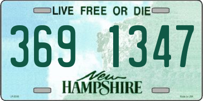 NH license plate 3691347