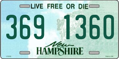 NH license plate 3691360