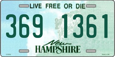 NH license plate 3691361