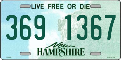 NH license plate 3691367