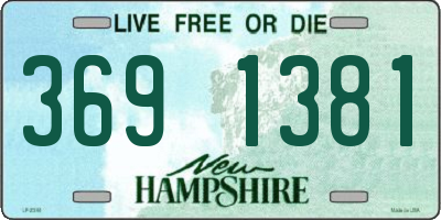 NH license plate 3691381