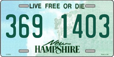 NH license plate 3691403
