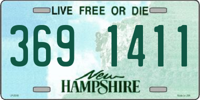 NH license plate 3691411