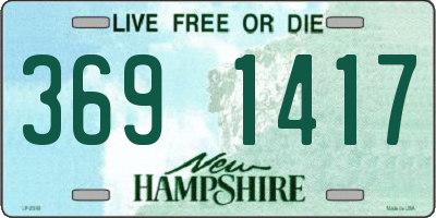 NH license plate 3691417