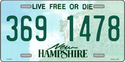 NH license plate 3691478