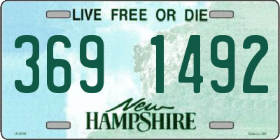 NH license plate 3691492