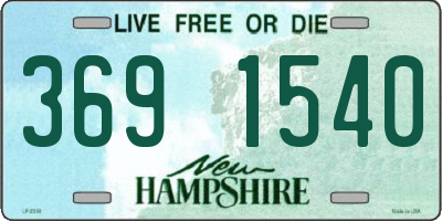 NH license plate 3691540