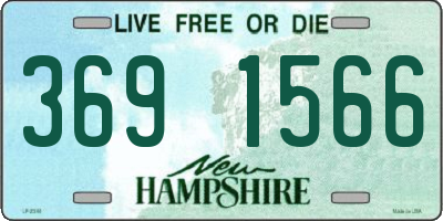 NH license plate 3691566
