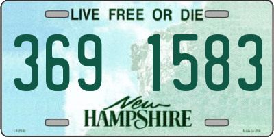 NH license plate 3691583