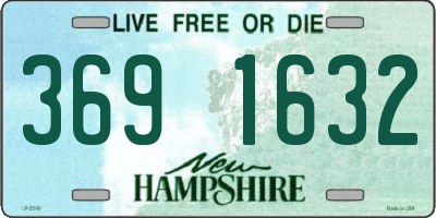 NH license plate 3691632